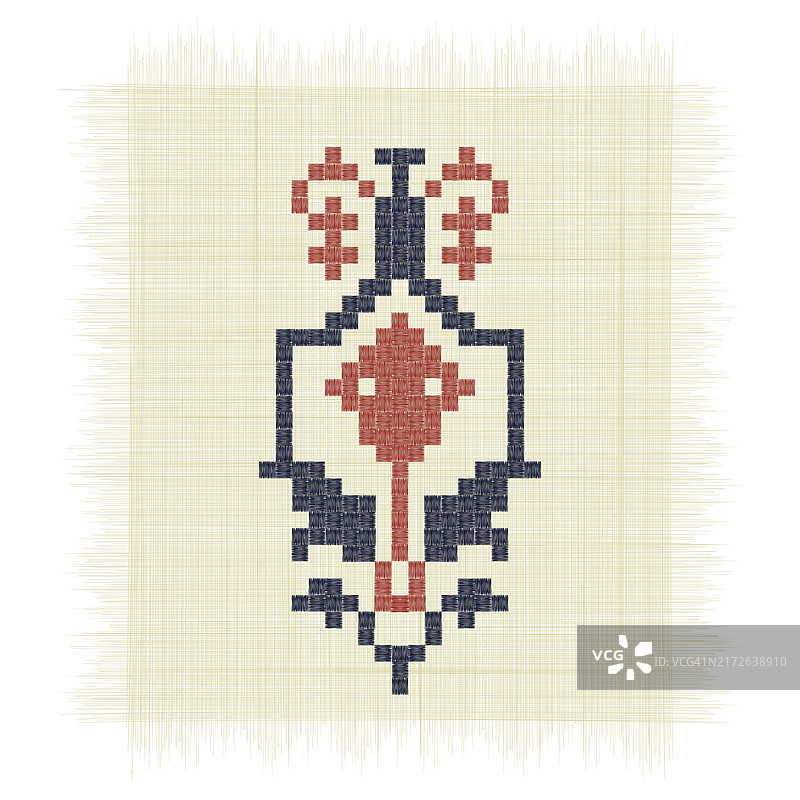 白色背景上的巴勒斯坦刺绣蜻蜓图案图片素材