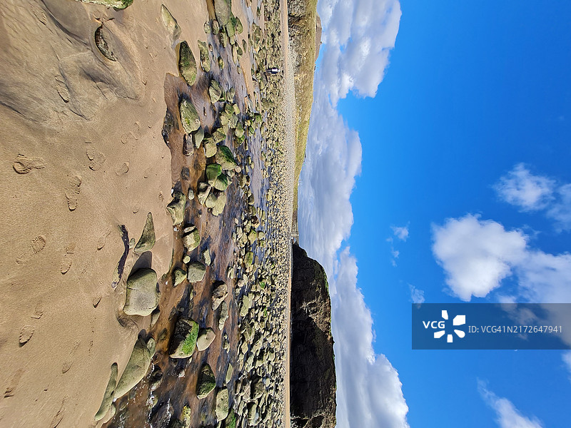 退潮时海湾景观图片素材