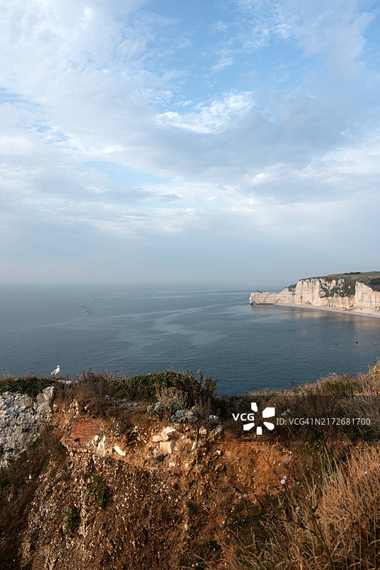 海景岩石风光：法国诺曼底埃特勒塔图片素材