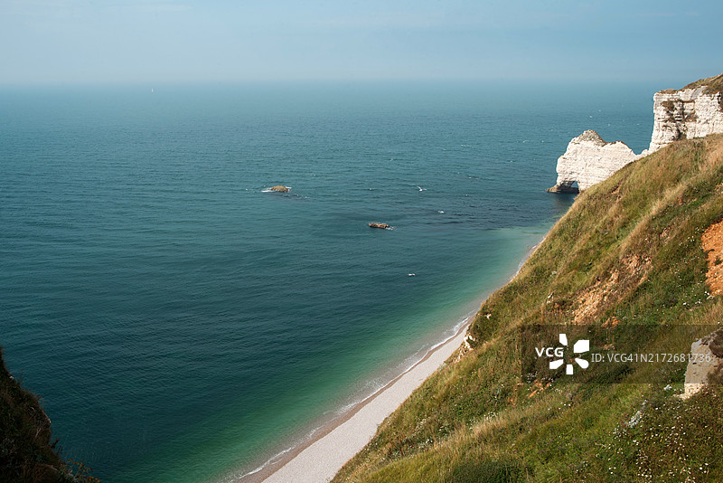 海景岩石风光：法国诺曼底埃特勒塔图片素材
