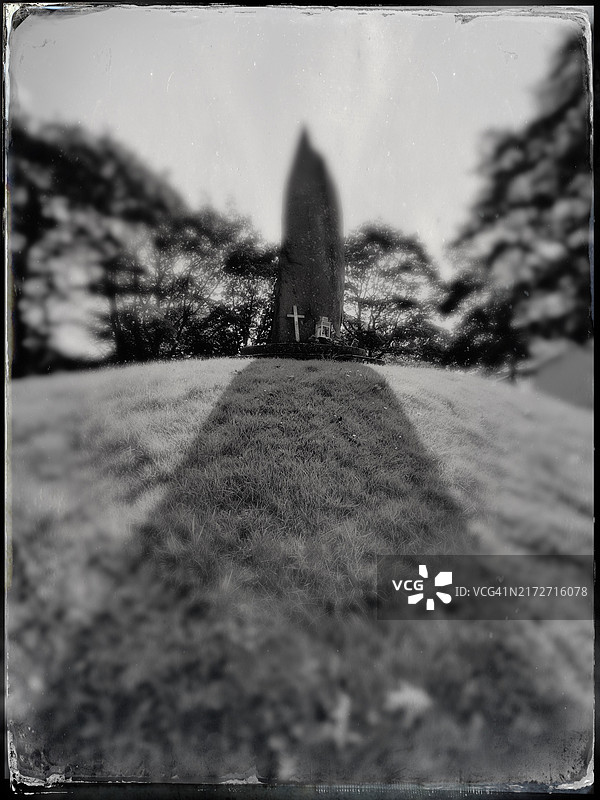 卢埃林纪念碑（选择性聚焦和锡版风格）图片素材