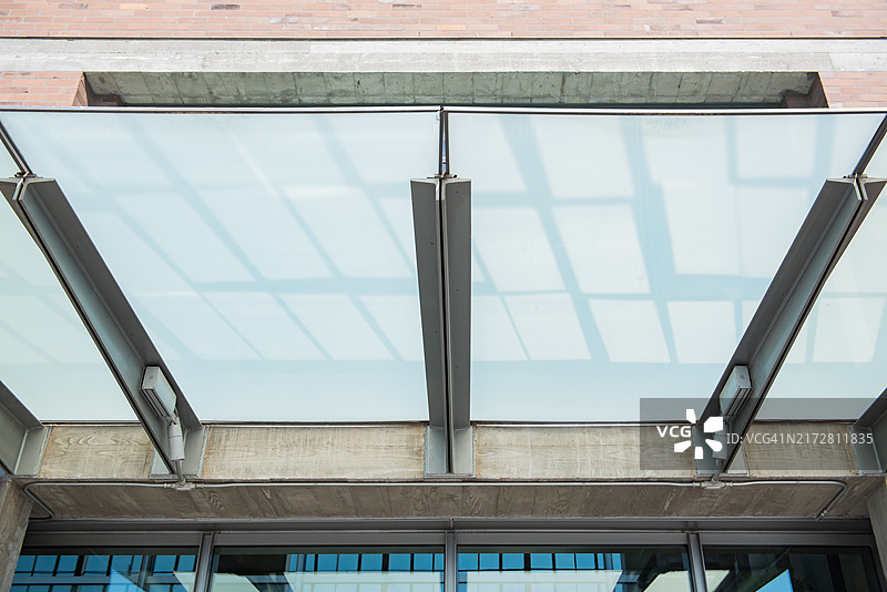 玻璃屋顶露台顶视图图片素材