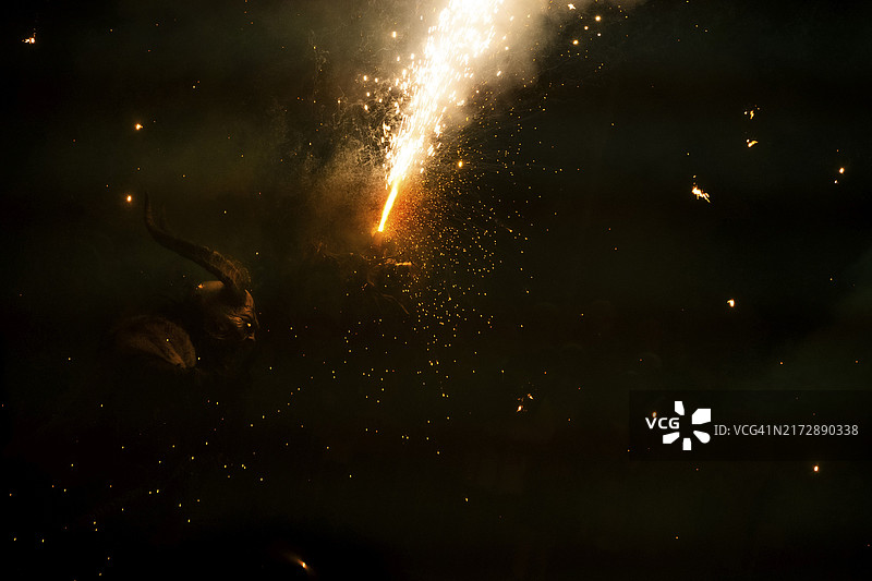 恶魔，佩希滕，特雷贝辛恶魔，火焰，火炬，特雷贝辛，克恩顿州图片素材