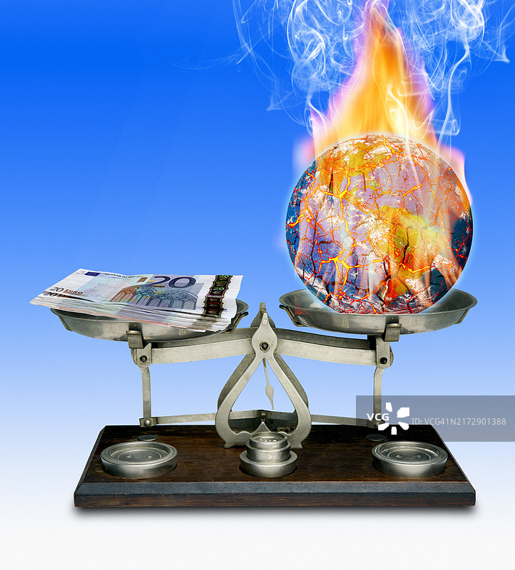 气候变化的成本概念图图片素材