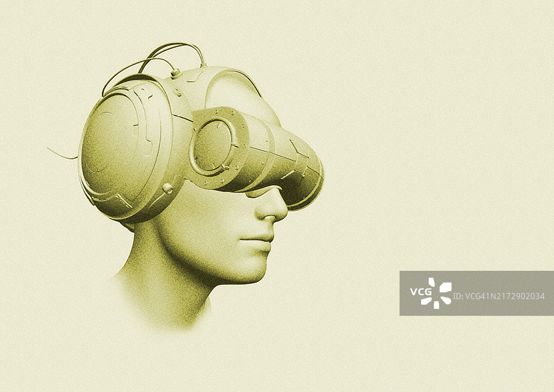 VR头显插画图片素材