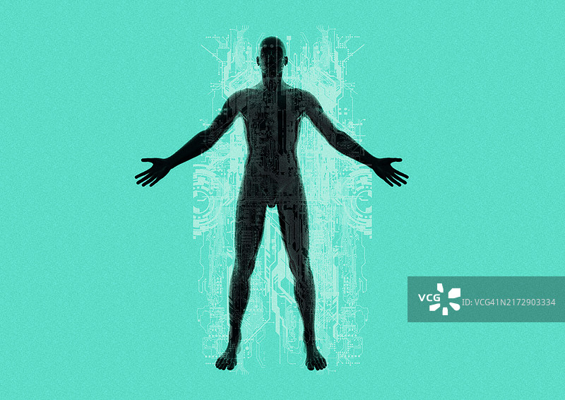 人类与科技概念插画图片素材