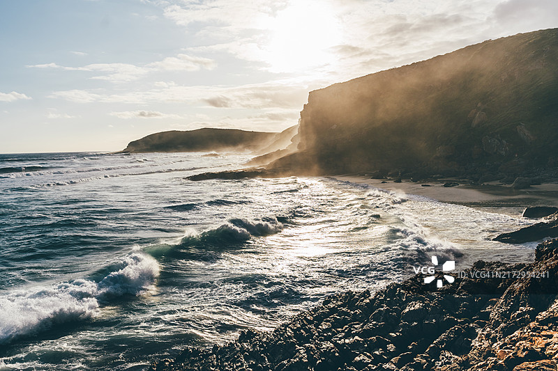 南非罗贝格自然保护区的海岸。图片素材
