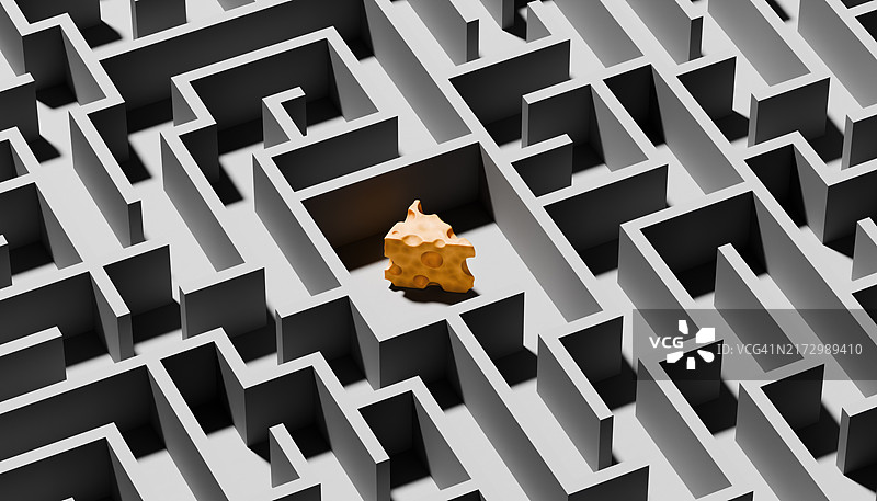 以奶酪为奖励的迷宫图片素材