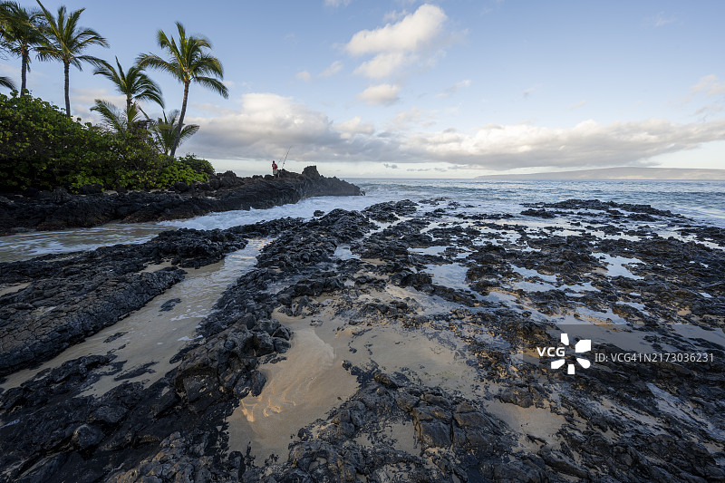 马凯纳海湾的渔民图片素材