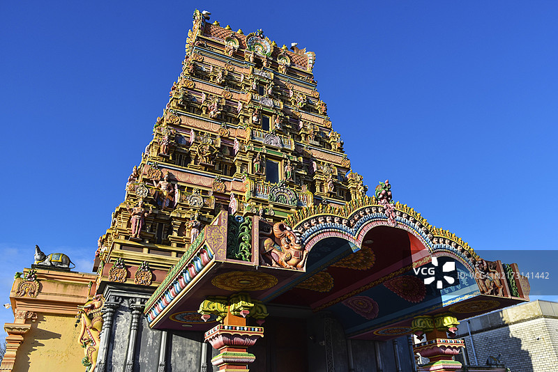 荷兰登海尔德：印度寺庙的彩色装饰（2021年12月）图片素材