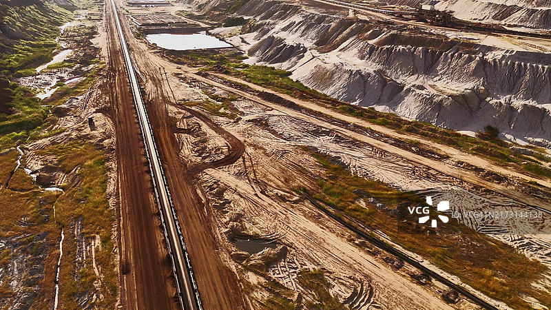 铁路轨道高角度视图图片素材