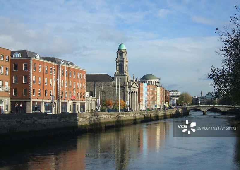 爱尔兰都柏林利菲河图片素材