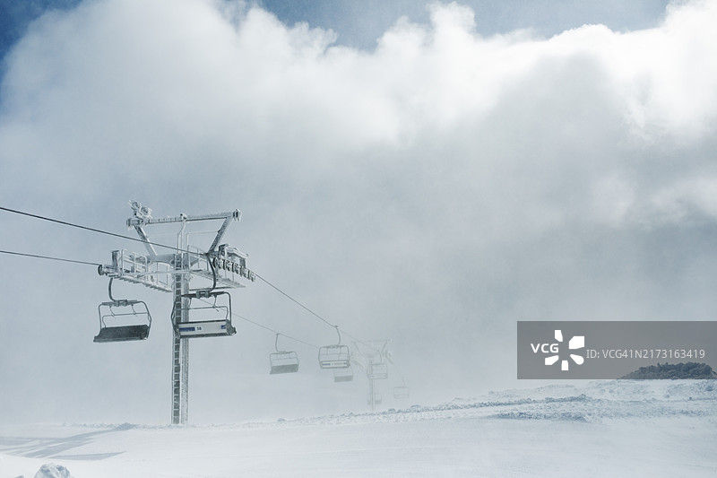 滑雪缆车图片素材