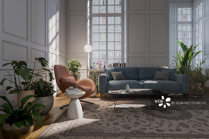 经典客厅室内建筑图片素材