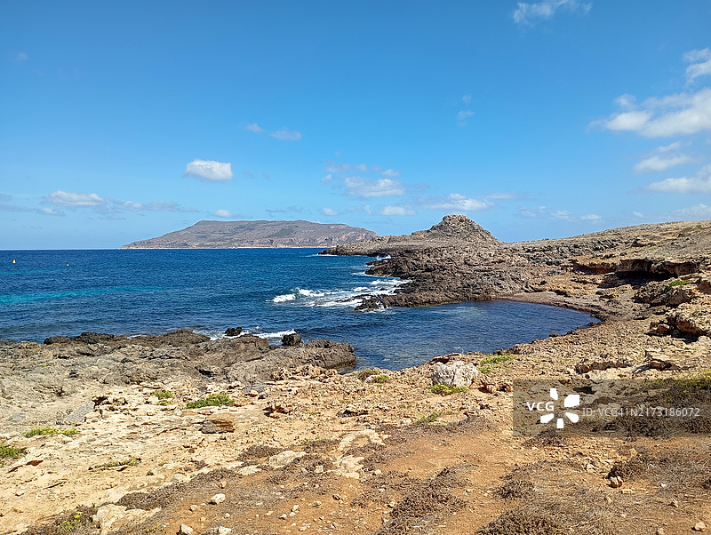 地中海海湾的平静水面图片素材