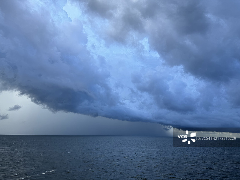 美国密西西比州格尔夫波特暴风云海景图片素材