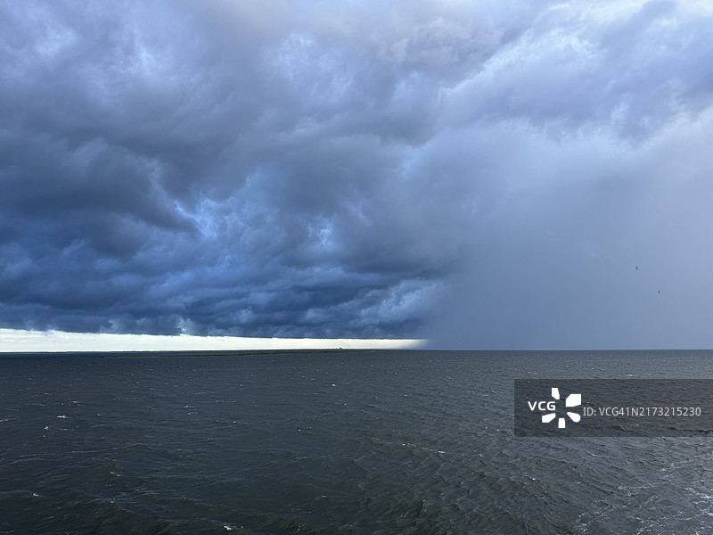 美国密西西比州格尔夫波特暴风云海景图片素材