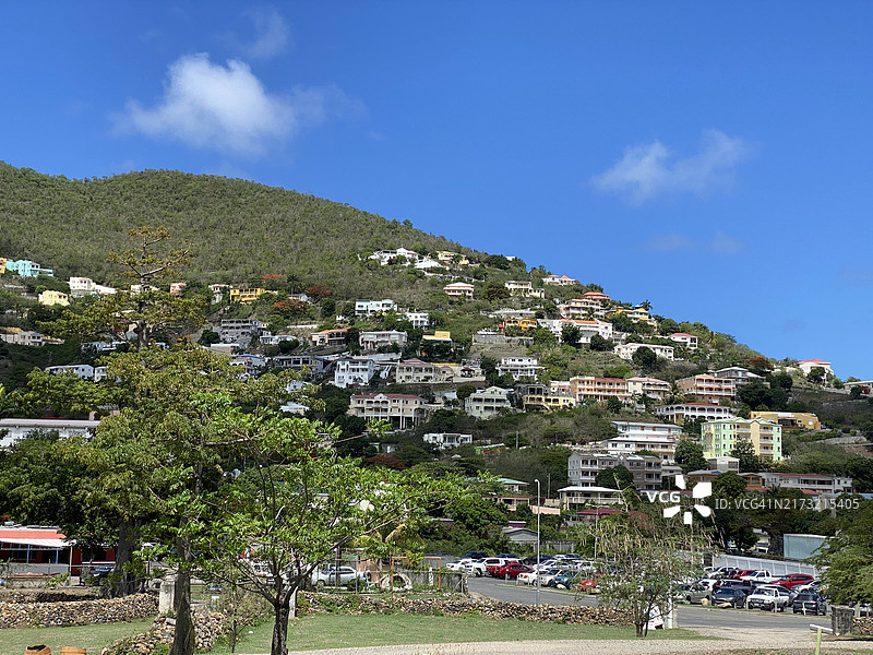 树木与建筑，荷属圣马丁图片素材