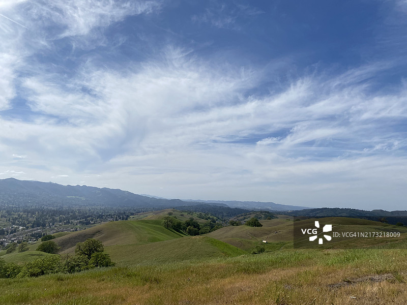 美国加利福尼亚州丹维尔的蓝天风景图片素材