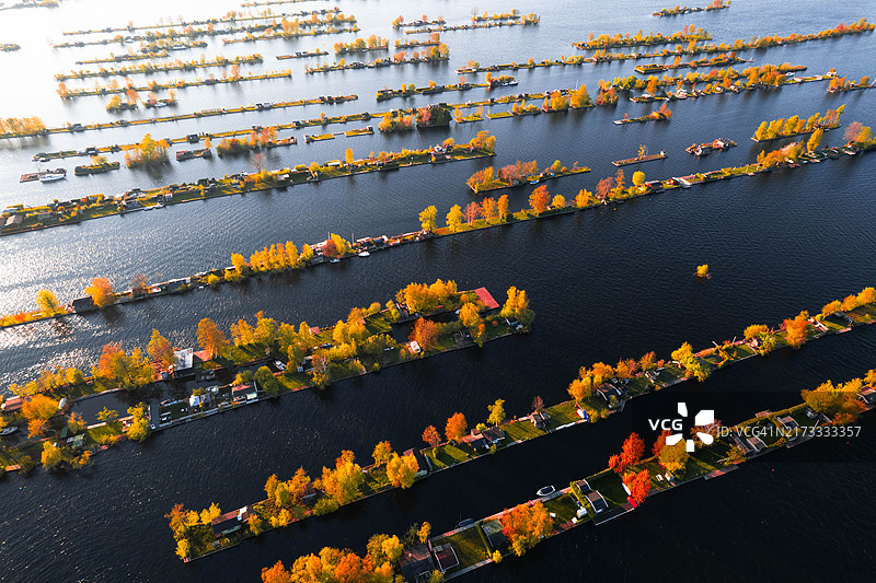 荷兰芬克芬斯普拉森群岛鸟瞰图图片素材