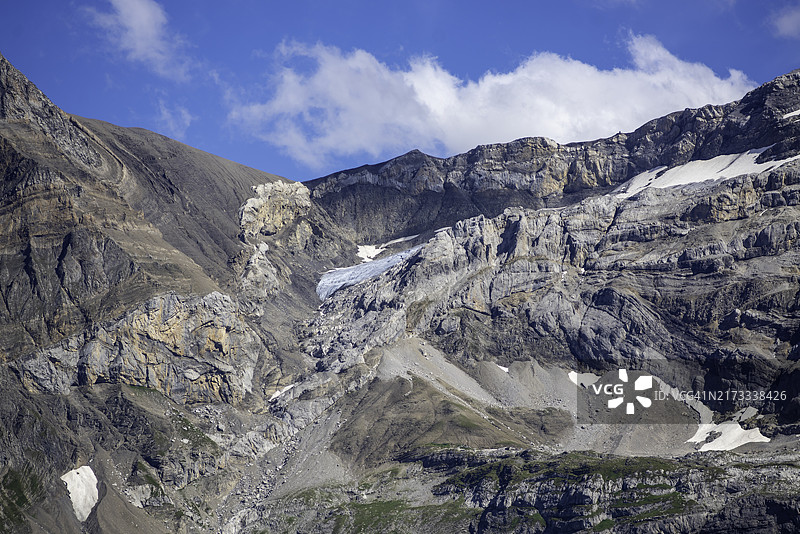 夏季莱迪亚布勒雷山区冰川图片素材