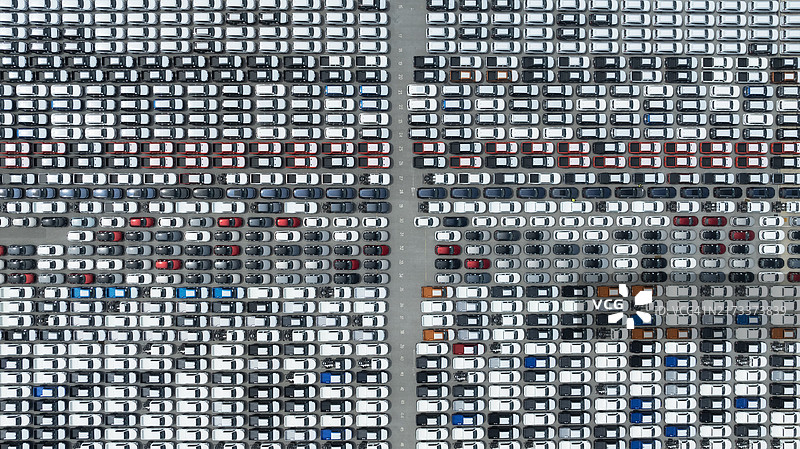 泰国出口新车海运航拍图片素材