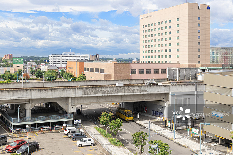 夏季白天的带广站区域图片素材