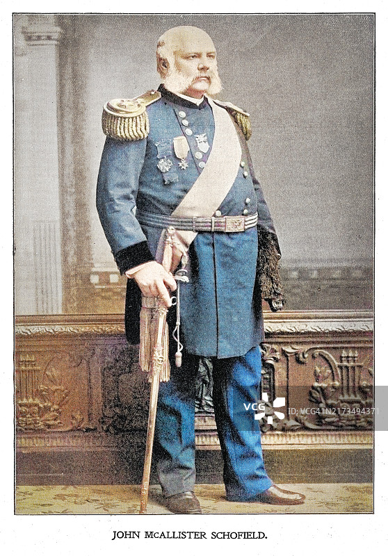 约翰·麦卡利斯特· Schofield肖像（美国军人）图片素材