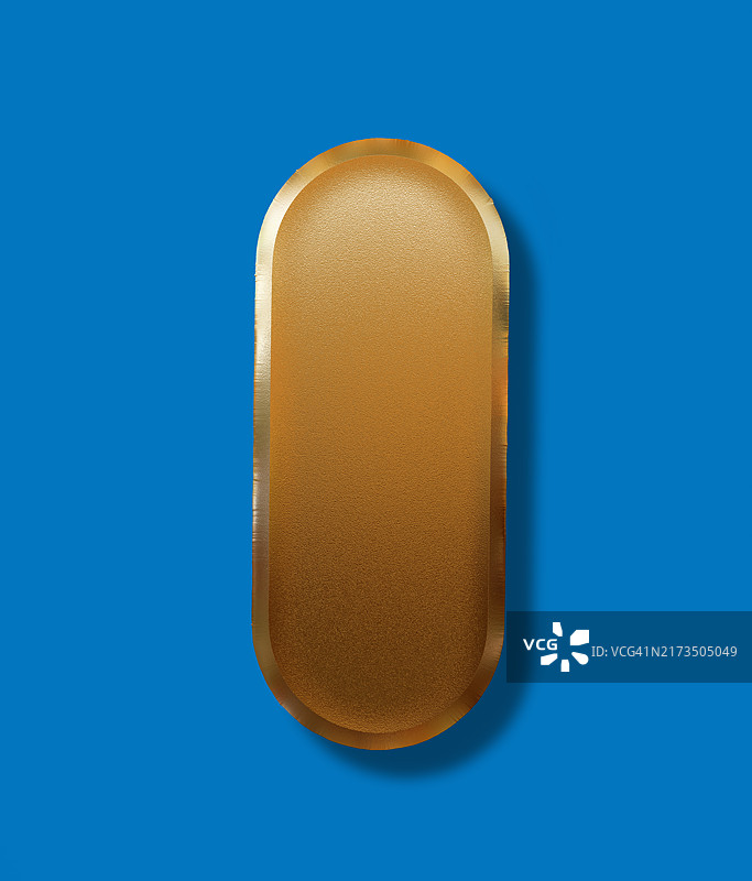 蓝色背景上的金锭图片素材