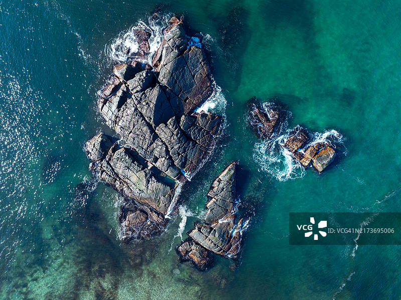 挪威罗加兰郡奥格纳海滩航拍景观图片素材