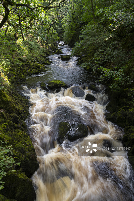 北约克郡英格尔顿瀑布步道，英格兰图片素材