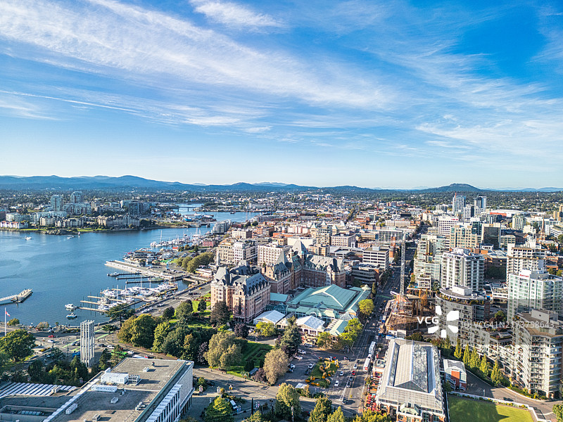 加拿大维多利亚市鸟瞰图图片素材
