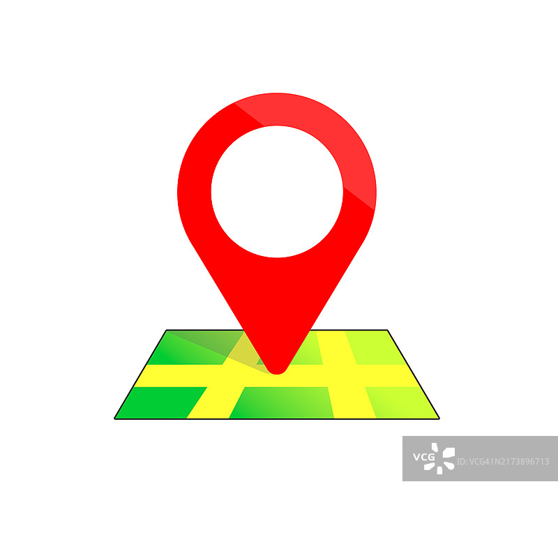 地图上的定位点图标，图钉矢量图标图片素材