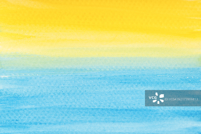 黄色和蓝色水彩抽象背景，适用于文本叠加图片素材
