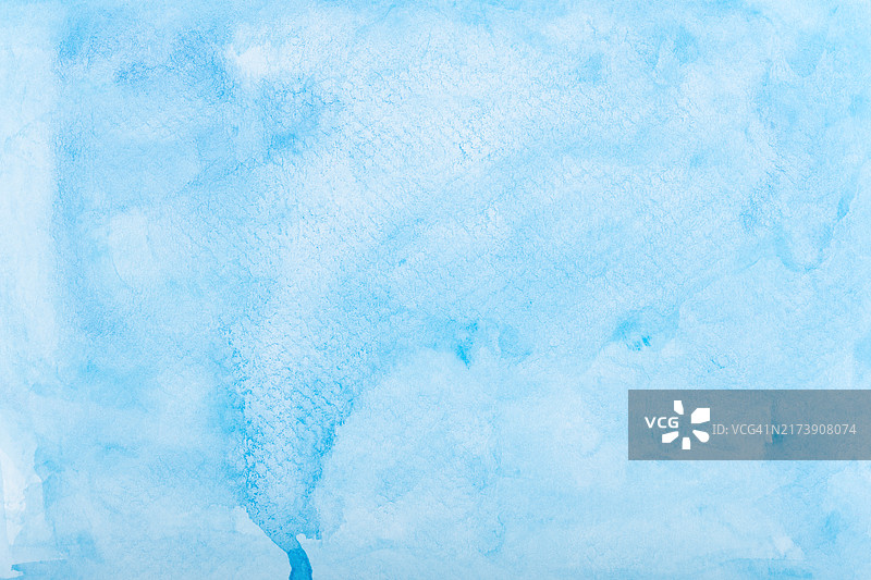 抽象的彩色水彩渐变填充背景特写，带有水彩污点。图片素材