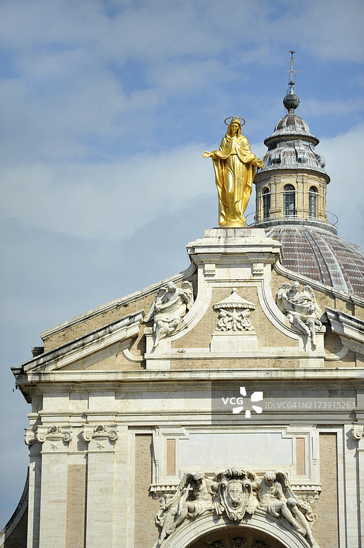 阿西西圣玛丽亚天使之后堂，意大利图片素材