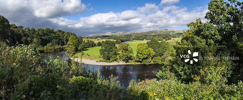 英格兰坎布里亚郡柯克比隆斯代尔的拉斯金观景点图片素材