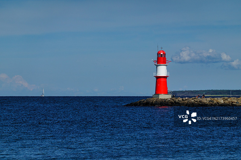 瓦尔内明德附近的波罗的海景色图片素材