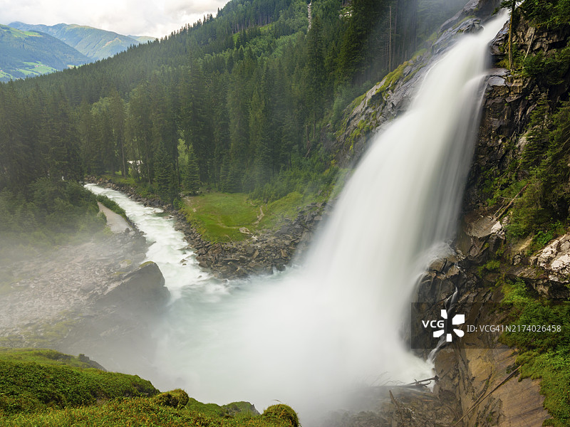 克里姆尔瀑布，奥地利萨尔茨堡图片素材