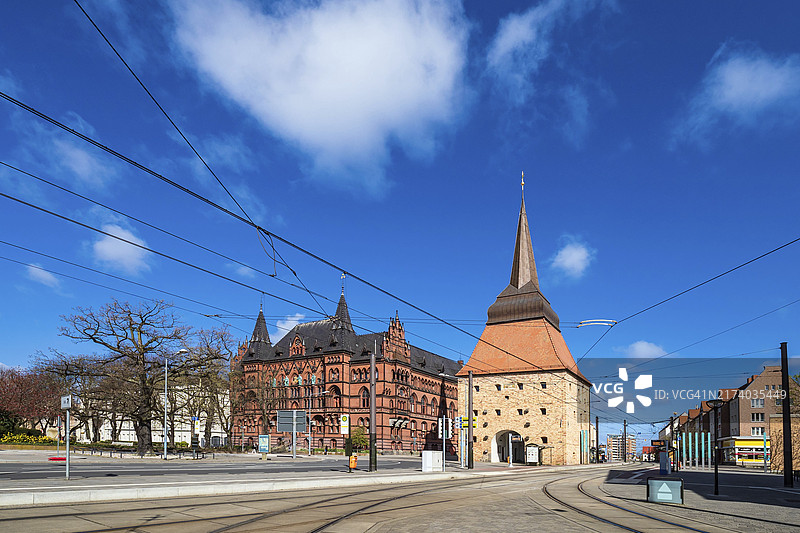 汉萨城市罗斯托克的斯泰因托和斯丹德豪斯景观图片素材