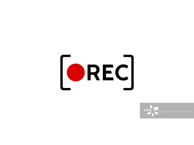 红色相机录制图标按钮矢量图图片素材