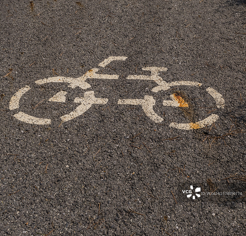 韩国自行车专用道图片素材