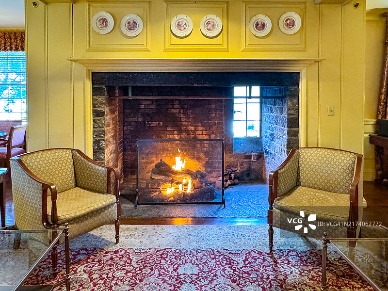 Boltwood客栈的壁炉，阿默斯特图片素材