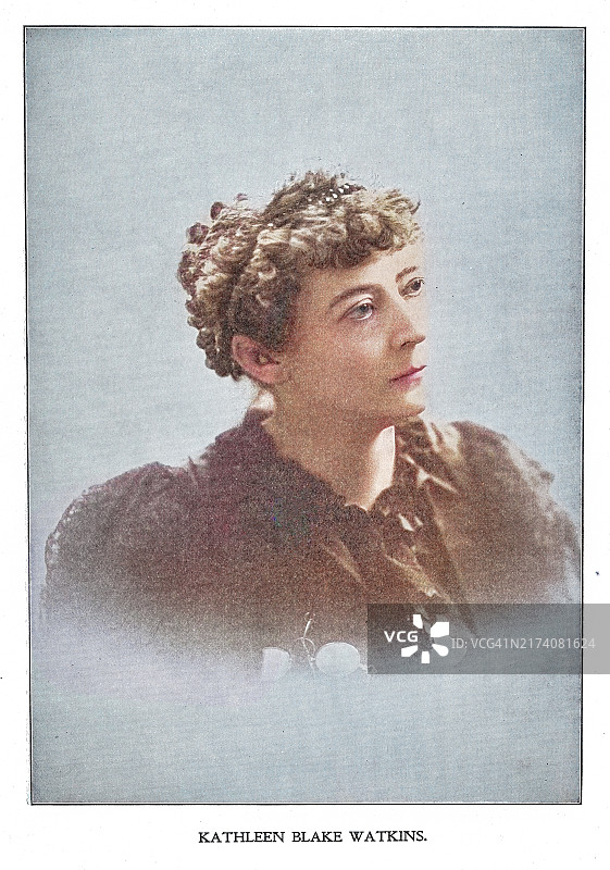 凯瑟琳·布莱克·“基特”·科尔曼肖像：爱尔兰裔加拿大报纸专栏作家，最早获得认可的战地女记者之一，曾为《多伦多邮报》报道美西战争图片素材