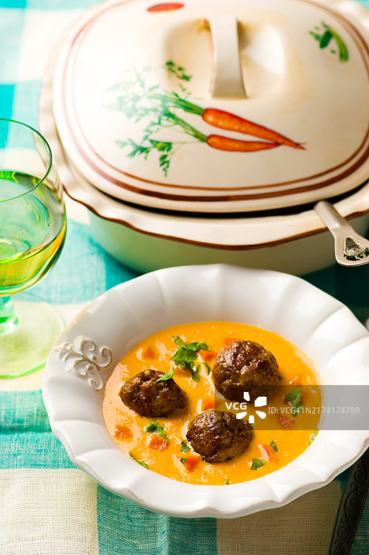 胡萝卜奶油浓汤图片素材