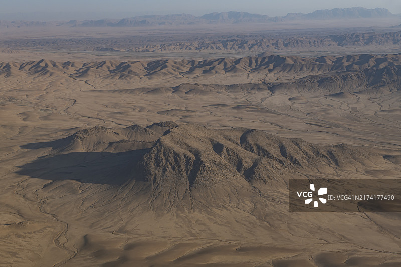 阿富汗南部坎大哈周边地区的航拍图片素材