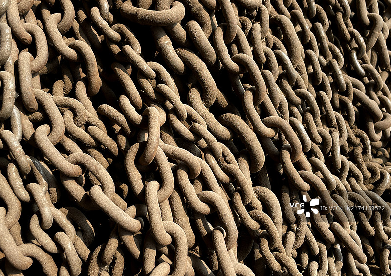 生锈的链条完整图像图片素材