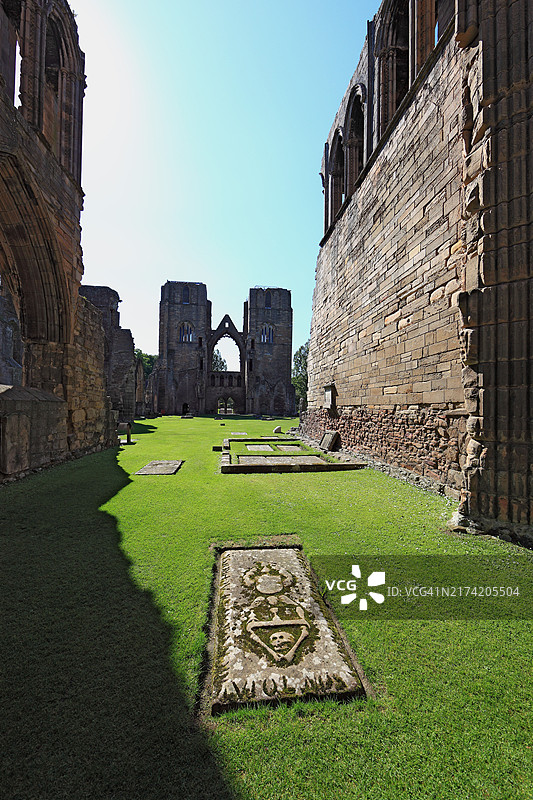埃尔金：苏格兰哥特式十字巴西利卡式大教堂遗址，英国图片素材