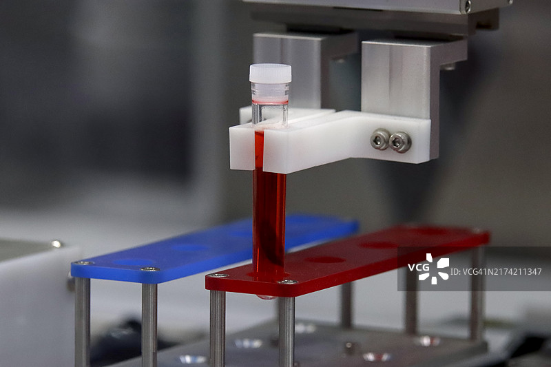 PCR测试自动化实验室特写图片素材