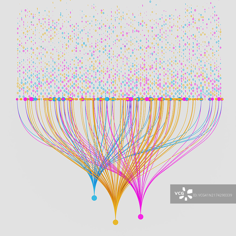 神经网络节点深度学习人工智能机器学习模型图片素材